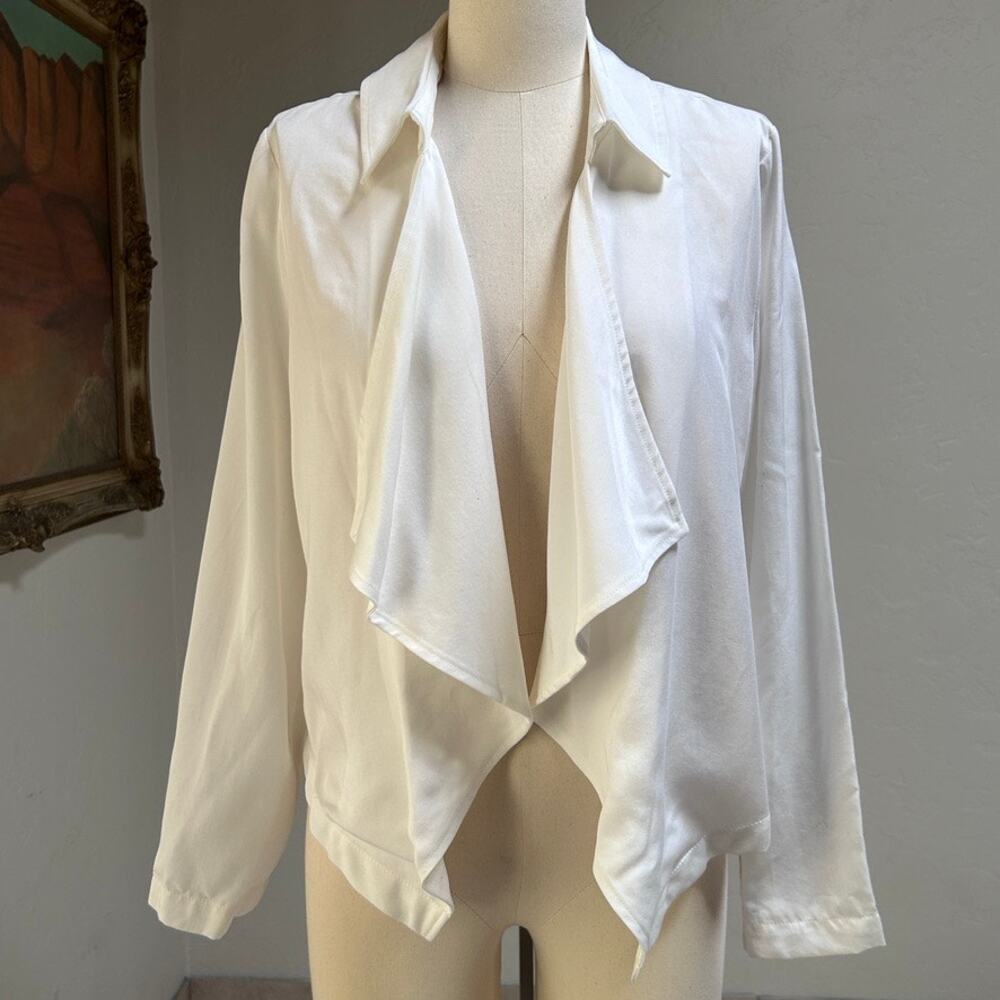 Draped Tencel Open Top Lightweight Waterfall Minimal Lagenlook Resort Women M